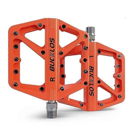 BUCKLOS MTB Sykkelpedaler Forseglet Lager Terrengsykkel Flat Pedal Plattform Ultralett 9 16' Plattformpedaler Sykkeldel
