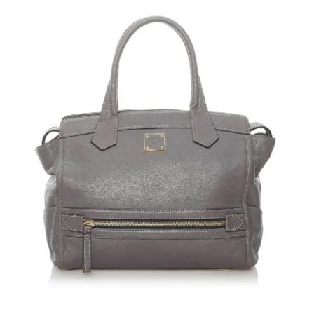 MCM Pre-owned, Pre-owned Leather handbags Grijs, Dames, Maat:ONE Size