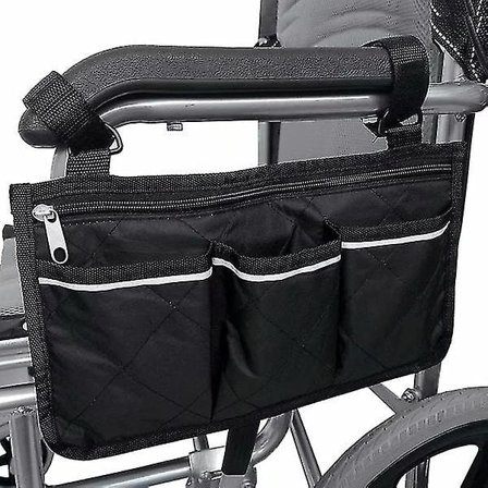Taske Til (sort, 32,5 X 18 Cm) Rollator Med Lommer, Rollator