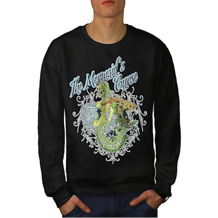 Mermaid Zombie Horror Men Blacksweatshirt
