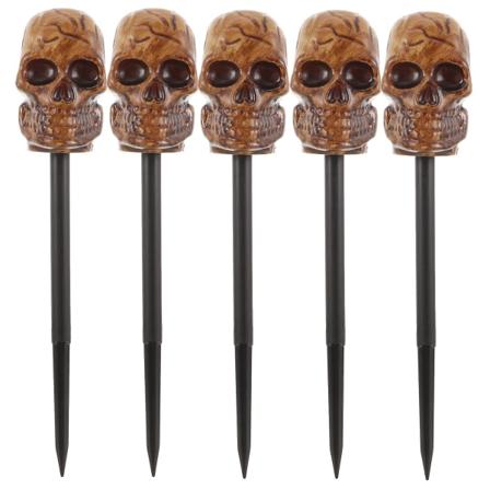 5 stk Halloween Lampe Tilbehør Kraniedekor Halloween Plænelampe Tilbehør Halloween Kraniedekoration As Shown 12X8.5cm