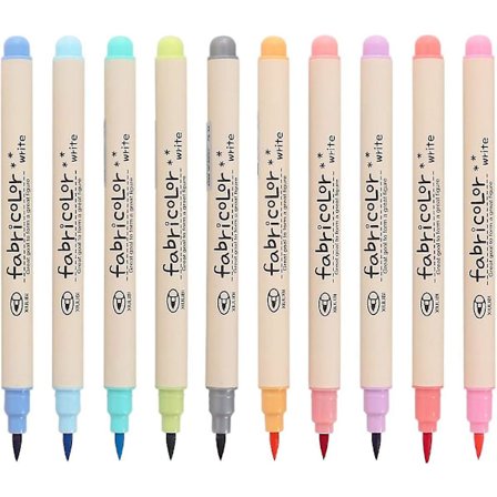 Akvarel penselsæt, bløde penselspids kalligrafimarkører, 10 assorterede farver, blandbare kunstmarkører til farvelægningsbøger, tegning og skrivning