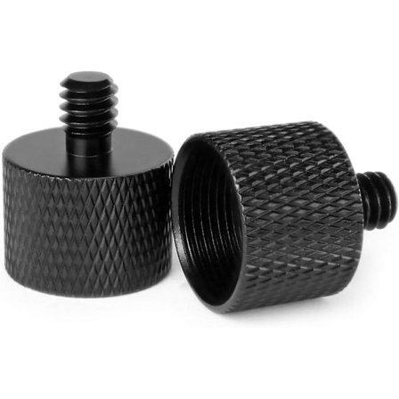 Mikrofonskrueadapter, 5/8" hunn til 1/4" hann gjengeadapter for stativ, mikrofonstativ (2-pakning)
