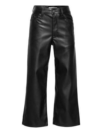 Trousers Vilma Black Pu Croppe Black Lindex