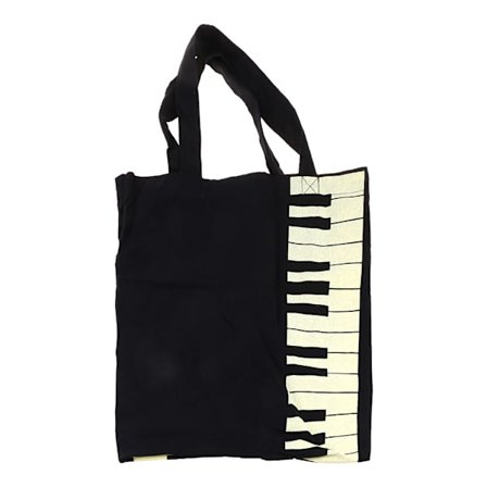 Hot Fashion Black Piano Keys Musik Handväska Tote Bag Shopping Bag Handväska