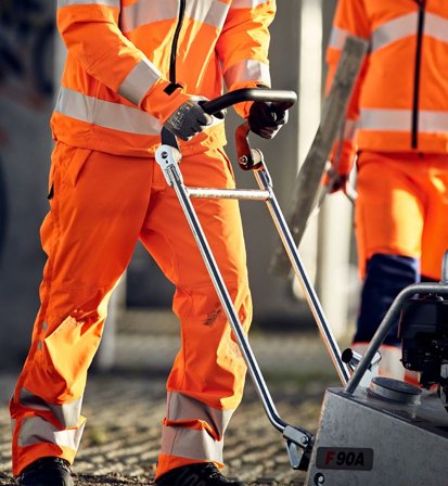 Fristads Herr Varsel Green skalbyxa stretch 2680 GLPS, klass 2, Varsel Orange