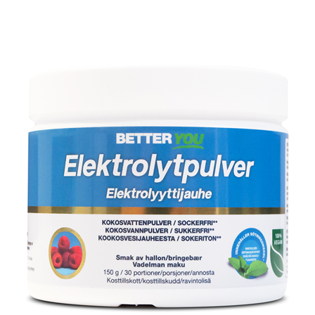 Better You Elektrolytpulver Hallon 150 g