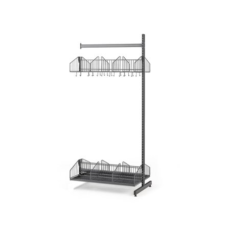 Wandgarderobenschrank TRÅD, Anbauelement, 900x2000 mm, dunkelgrau