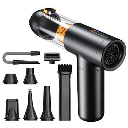 4-in-1 Tehokas Johdoton Auton Pölynimuri, Kannettava Mini Ilmapuhaltimella ABS-Materiaalista Kotikäyttöön