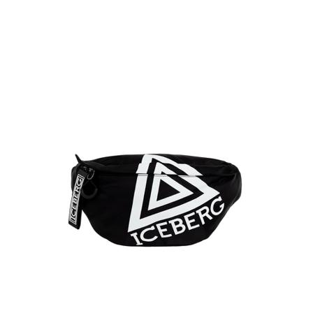 Iceberg, Belt bag with logo Zwart, Heren, Maat:ONE Size