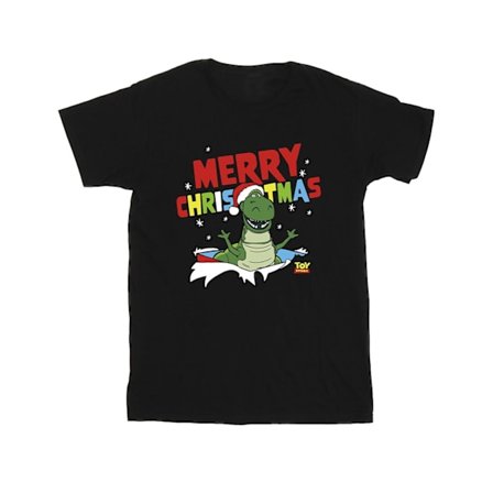 Disney Mens Toy Story Rex Christmas Burst T-Shirt 3XL Svart
