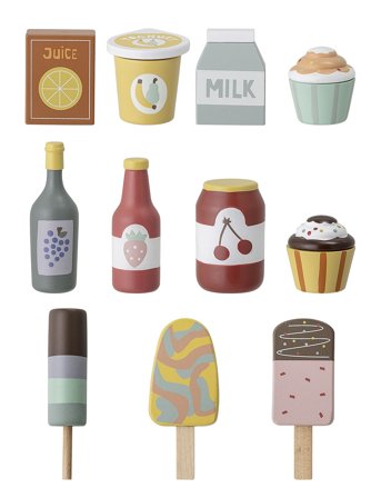 Bloomingville | Yuliya Legetøjsmad, Multi Farvet, Lotus Sæt Of 11 | ONE SIZE