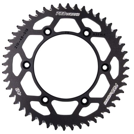 Zadní Rozeta Proworks Aluminium Černá - Honda XR 650R 2000-2007