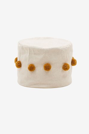 Kave Home - Pouf - manua - Keltainen - Rahit - - Homeroom