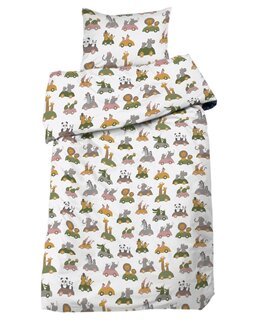 Sengetøj Udflugt 2-delt Børnemotiv Off-white