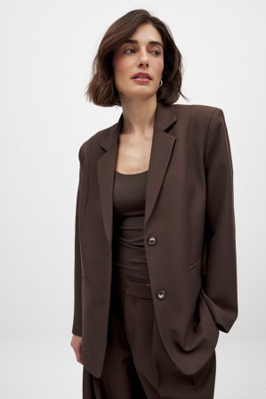 NA-KD Oversize-Blazer - Taillierter Blazer - Braun - EU 38