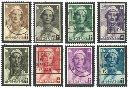 Belgien 1935 - OBP 411-18 - Stemplet