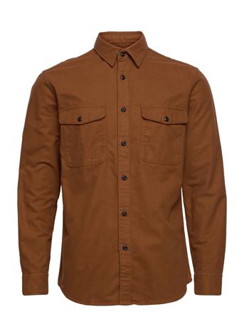 Slhregthomas Shirt Ls Brown Selected Homme