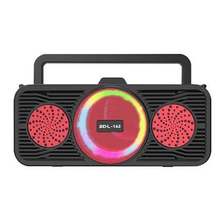 Solär Bärbar Bluetooth-högtalare, Trådlösa Högtalare Med Boomande Bas, FM-radio, LED Färgglada Ljus, Högtalare För Hem, Utomhus, Fest, Camping, Resor