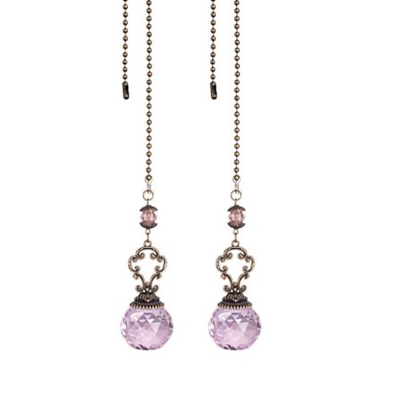 2 kpl Tuuletin Valaisin Riippuva Ketju Katto Decor Kirkas Crystal