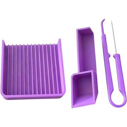 Perleplate Enkeltnåls Pinsett & Justeringsskive Sett, 5mm Perleplatesett, Perleplateverktøy for Håndverksmykker, Lilla