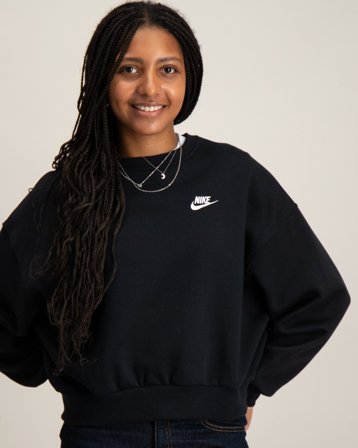 Nike G NSW CLUB FLC BXY CRW LBR Sort Trøjer Pige - Kids Brand Store