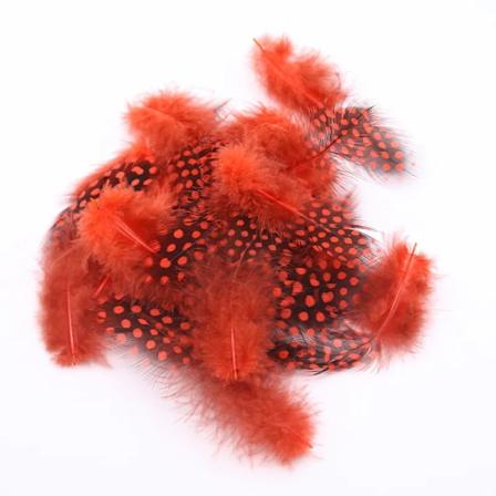 Naturlige Fjer Multifarvet 4,5-8cm 2-4 Tommer Perleplettet Kyllingfjer Plume til Håndværk DIY Smykker Tilbehør Fjer Orange red 4.5-8cm 100pcs