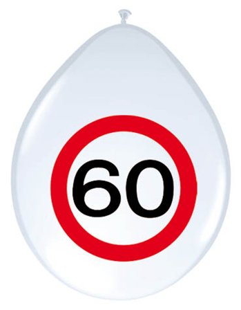 60 års Trafikskyltballonger 8-pack - Partyninja.se