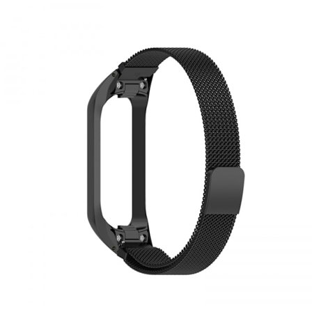 Galaxy Fit2 - svart Milanese Loop-klokkestropp for Samsung