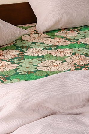 Jotex - Bold Dra-på-lakan Grön/multi FIORI - Köp Dra-på-lakan hos Jotex