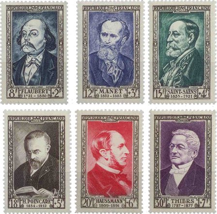 Frankrig 1952 - YT 930-935 - Ubrugt