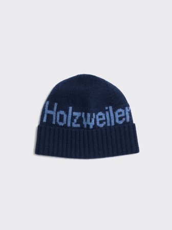 Holzweiler - Haza Logo Wool Beanie - Blue mix - Mens - One size