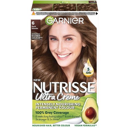 Garnier Nutrisse Ultra Créme 6.0 Dark Blonde, Hår, Hårfarve, Permanent Hårfarve