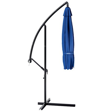 Parasoll rött aluminium Ø330cm UV-skydd 50+