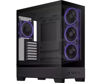 A31 PLUS TG ARGB BLACK - ASUS A31 PLUS, datorchassi med 4 st ARGB-fläktar