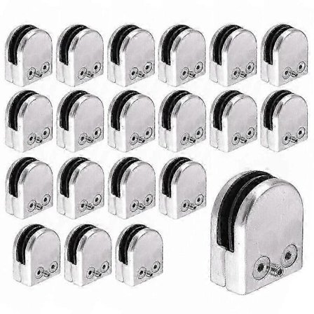 20 stk Rustfritt Stål Glassholder Glassklemme