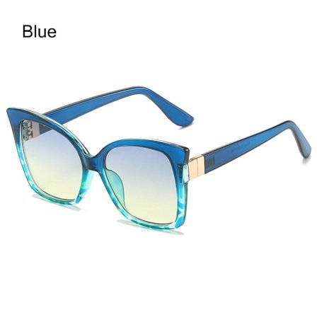 Cat Eye Solglasögon Oversized nyanser BLÅ BLÅ