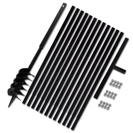 vidaXL Jordborr 120 mm Stål inkl. förlängningsrör 13 meter