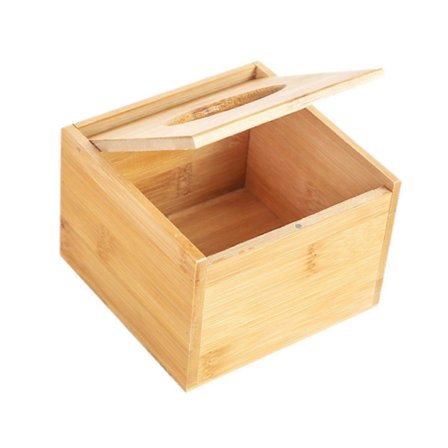 Tissueboksdeksel i bambus, borddispenser for hjemmebenk kjøkken bad kontor