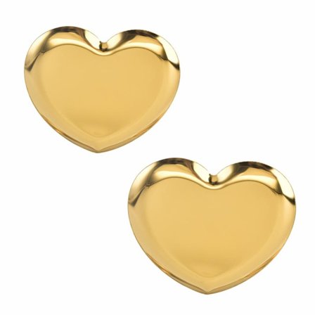 Nordic Light Luxury Sydänmuotoinen Korurasia, Ruostumattomasta Teräksestä Valmistettu Koristeellinen Tarjotin, 2 Kappaleen Setti Gold