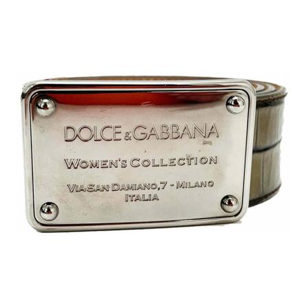Dolce & Gabbana Pre-owned, Pre-owned belt Beige, Dames, Maat:ONE Size,leather