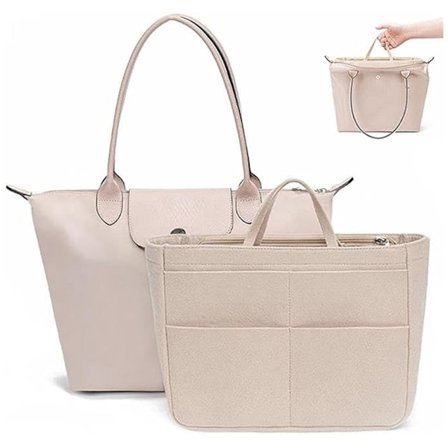 Filt Innleggspose 3 stk 3 størrelser Filt Innleggspose Håndveskeforing Filtduk Sminkepose Reise Bærbar Innlegg Lommebok Organizer poseinnlegg 