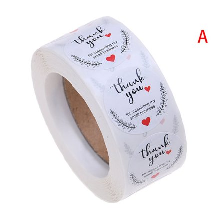 500 STK Runde "TAKK " Klistremerker forsegl etiketter Etiketter klistremerker