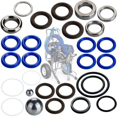 Korjaussarja Maalauslaitteen Pumpulle – Täydellinen Paketti | Korkea Laatu | Varaosa Graco Mark V, 1095, 1595 varten