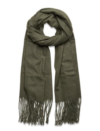 Scarf Basic 190X70 Fringe Accessories Scarves Winter Scarves Kakigrønn Lindex*Betinget Tilbud