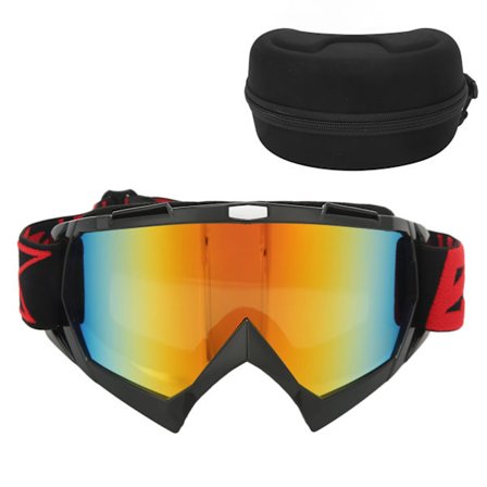 Motocross Dirt Bike ATV Briller Anti Slip Anti Impact Anti Vind Sand Sort Ramme Rød Linse