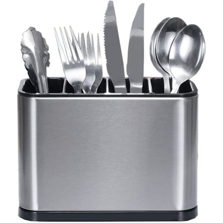 Besticksavlopp, Besticksställ, Köksredskapshållare, 4 Fack, Används för att Organisera Köksbänkar, Förvara Tallrikar, Köksredskap
