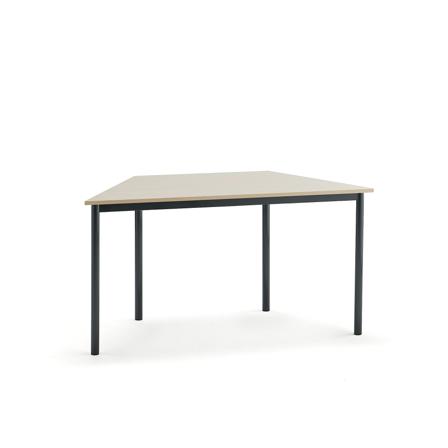 Tisch BORÅS TRAPETS, 1200x600x720 mm, Laminat Birke, anthrazit