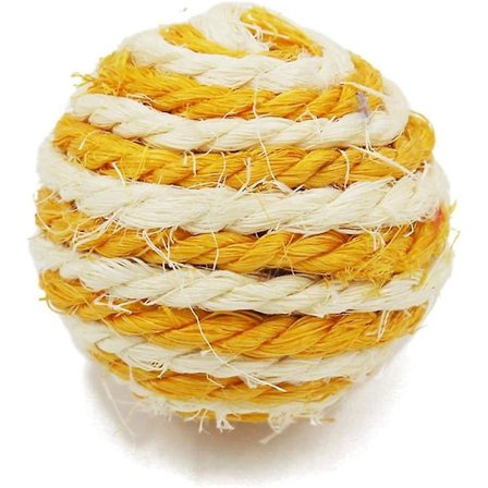 Katte legetøj sisal bold, kæledyr skrabe bold til kæledyr kat træning leg tygge 1,69 * 1,69 " (tilfældig farve)