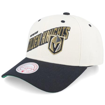 Mitchell & Ness - NHL Béžová adjustable Kšiltovka - Vegas Golden Knights Retro Type Pro Off White/Black Adjustable @ Hatstore